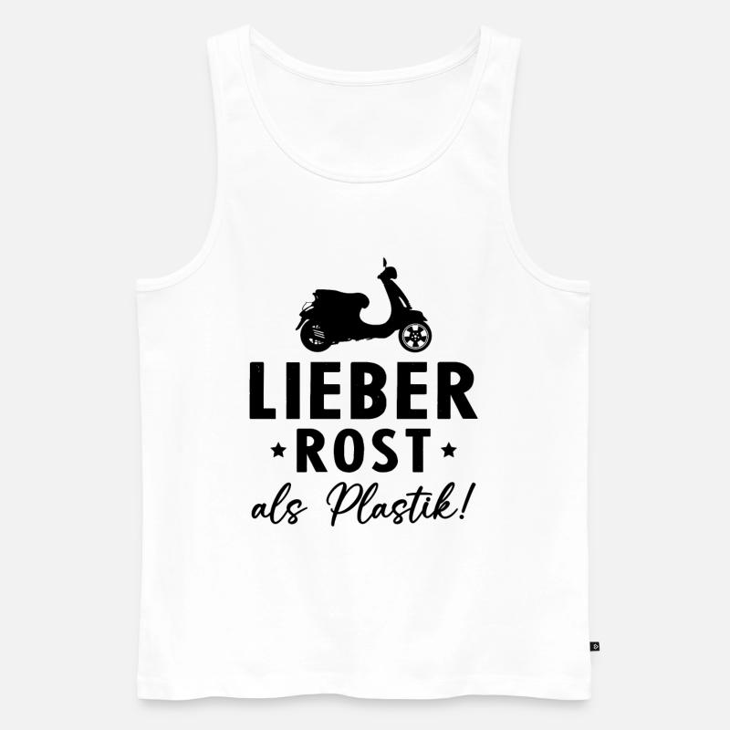 Lieber Rost als Plastic - Männer Premium Bio Tank Top - Weiß