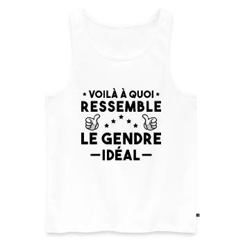 Voilà à quoi ressemble le gendre idéal - Débardeur bio Premium Homme - blanc - Devant - Michal (187cm)