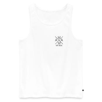 Mom est. 2025 Pregnancy Proud Mom 2025 - Men's Premium Organic Tank Top - white - Front - Michal (187cm)