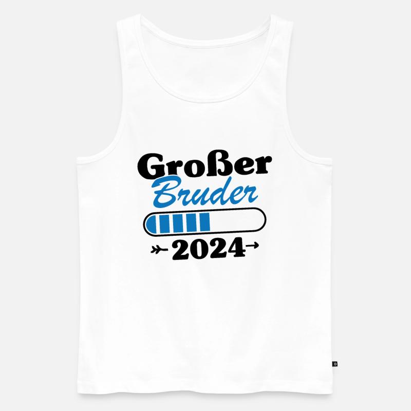 Großer Bruder Loading 2024 - Männer Premium Bio Tank Top - Weiß