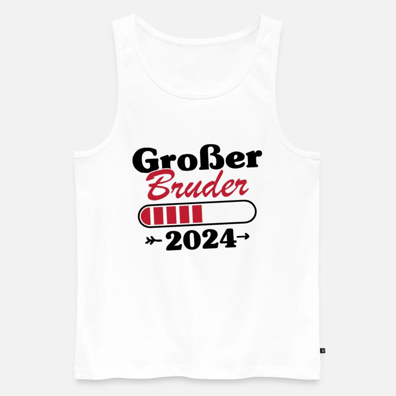 Großer Bruder Loading 2024 - Männer Premium Bio Tank Top - Weiß