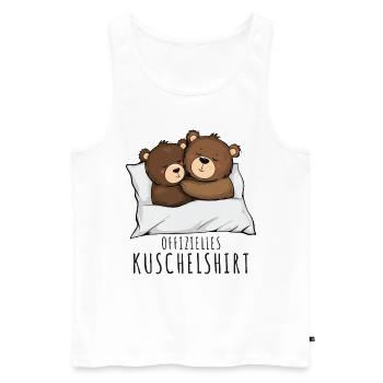 Bears Chemise de nuit Bears Chemise officielle Snuggle - Débardeur bio Premium Homme - blanc - Devant - Michal (187cm)