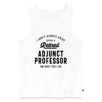 Retired Adjunct Professor Pride - Men's Premium Organic Tank Top - white - Front - Michal (187cm)