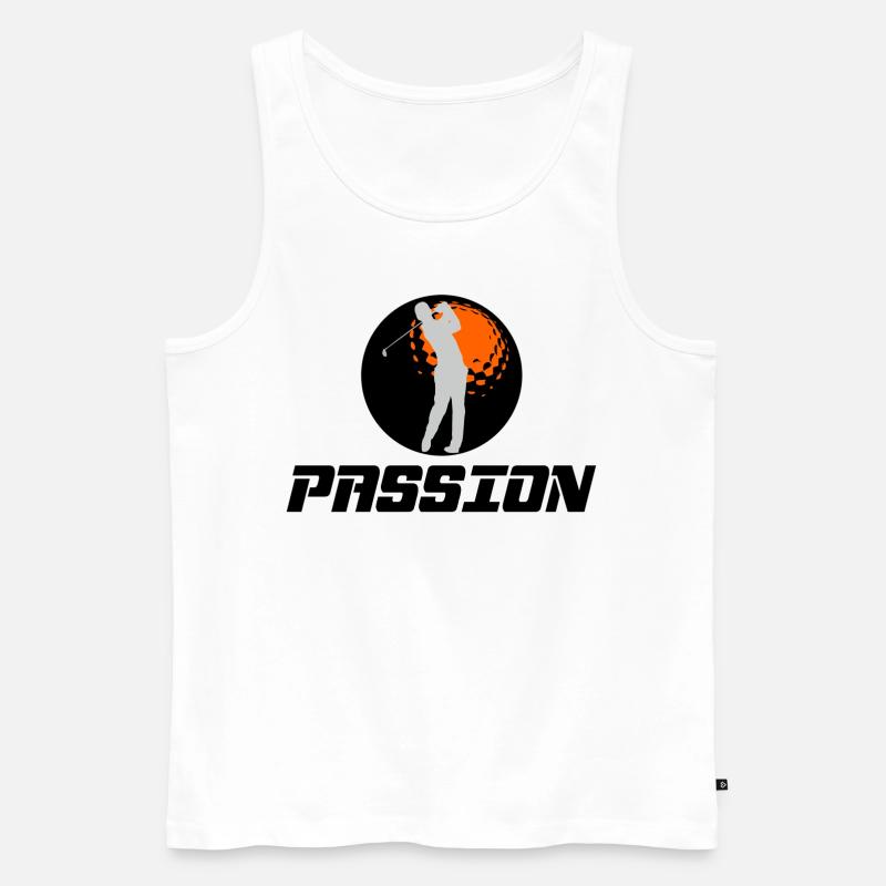 Golf - Männer Premium Bio Tank Top - Weiß