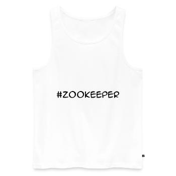 Retro Graphic Animal Keeper Zoo Keeper Animal Love - Männer Premium Bio Tank Top - Weiß - Vorne - Michal (187cm)