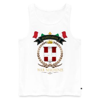 FORWARD SAVOY - Männer Premium Bio Tank Top - Weiß - Vorne - AI Model Male 178 light (178cm)