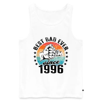 Bester Papa der Welt seit 1996 Vatertag - Männer Premium Bio Tank Top - Weiß - Vorne - AI Model Male 178 light (178cm)