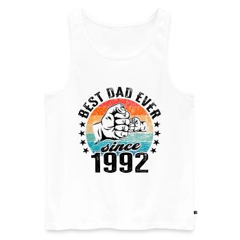 Bester Papa der Welt seit 1992 Vatertag - Männer Premium Bio Tank Top - Weiß - Vorne - AI Model Male 178 light (178cm)