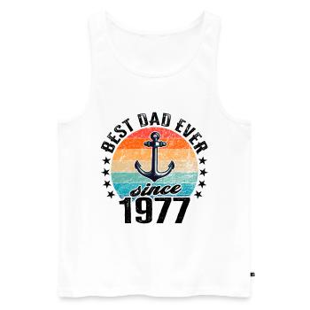 Bester Papa der Welt seit 1977 Vatertag - Männer Premium Bio Tank Top - Weiß - Vorne - AI Model Male 178 light (178cm)