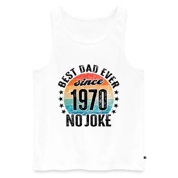 Best dad in the world since 1970 Father's Day birthday - Men's Premium Organic Tank Top - white - Front - Michal (187cm)