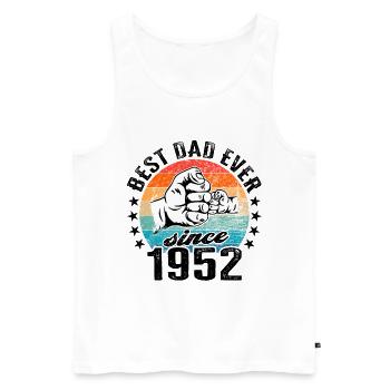 Bester Papa der Welt seit 1952 Vatertag - Männer Premium Bio Tank Top - Weiß - Vorne - Michal (187cm)