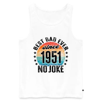 Bester Papa der Welt seit 1951 Vatertag - Männer Premium Bio Tank Top - Weiß - Vorne - Michal (187cm)