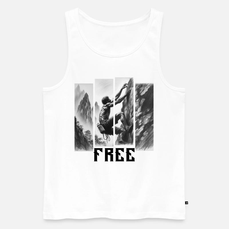 Climb - Männer Premium Bio Tank Top - Weiß