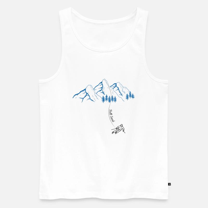 Ski - Männer Premium Bio Tank Top - Weiß