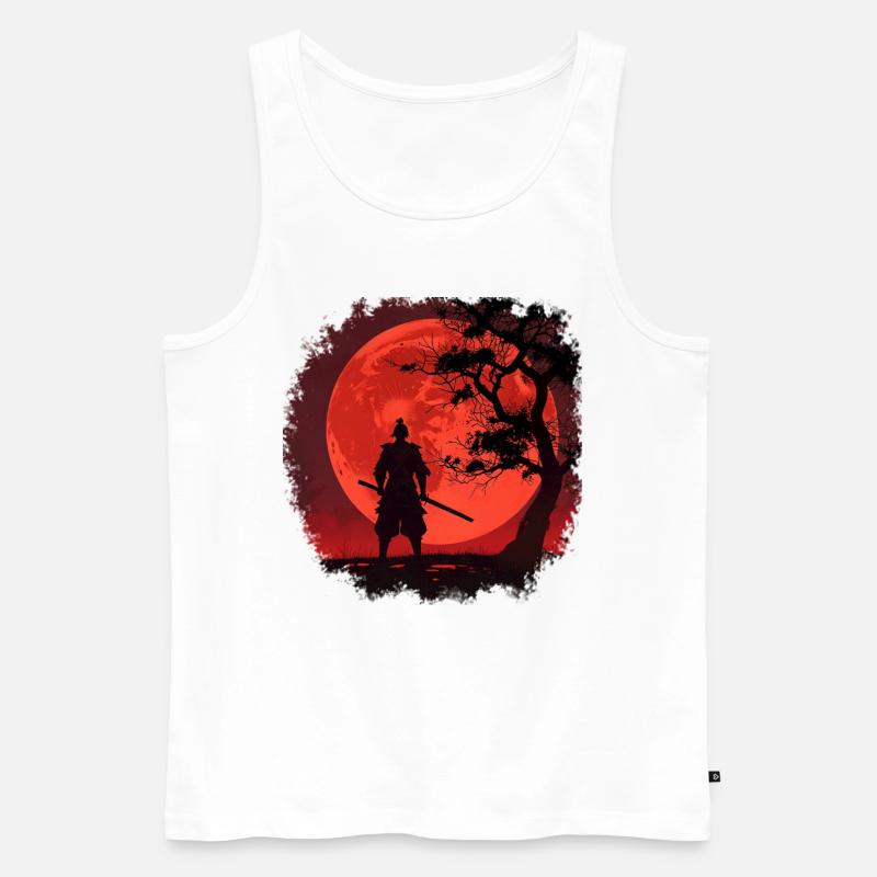 Samurai - Männer Premium Bio Tank Top - Weiß