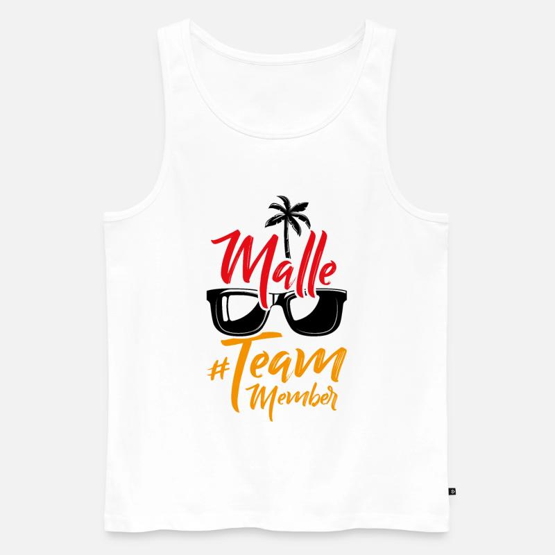 Malle Team - Männer Premium Bio Tank Top - Weiß