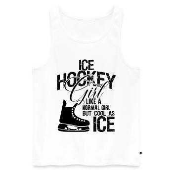 fille fille hockey - Débardeur bio Premium Homme - blanc - Devant - Michal (187cm)