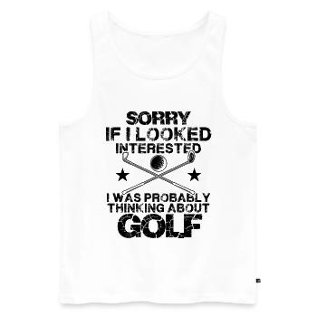 golf golf - Débardeur bio Premium Homme - blanc - Devant - Michal (187cm)