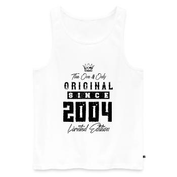 2004 limited edition - Männer Premium Bio Tank Top - Weiß - Vorne - Michal (187cm)