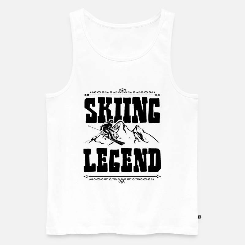 Ski Legend - Männer Premium Bio Tank Top - Weiß