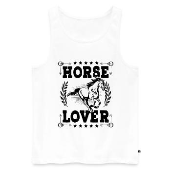 Horse Lover - Männer Premium Bio Tank Top - Weiß - Vorne - Michal (187cm)