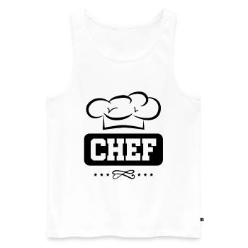 chef chef - Men's Premium Organic Tank Top - white - Front - AI Model Male 178 light (178cm)