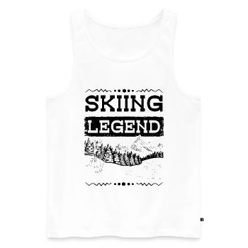 Ski Legend - Men's Premium Organic Tank Top - white - Front - Michal (187cm)