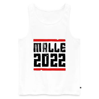 malle 2022 - Männer Premium Bio Tank Top - Weiß - Vorne - Michal (187cm)