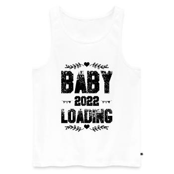 chargement bébé 2022 - Débardeur bio Premium Homme - blanc - Devant - Michal (187cm)