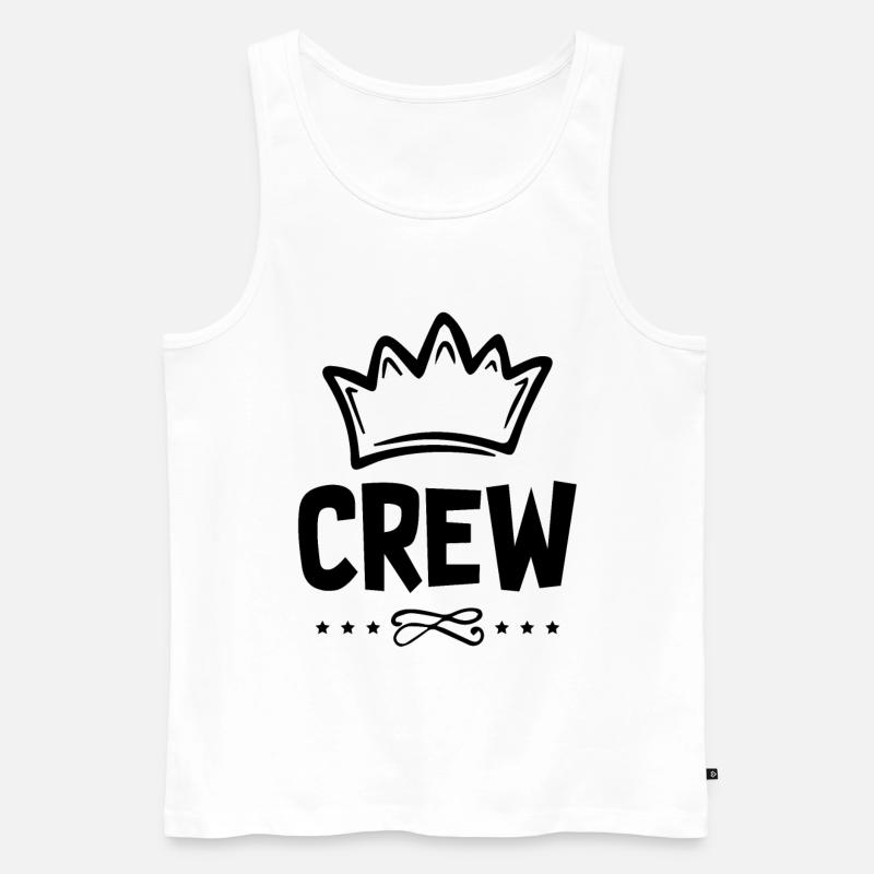 Crew - Männer Premium Bio Tank Top - Weiß