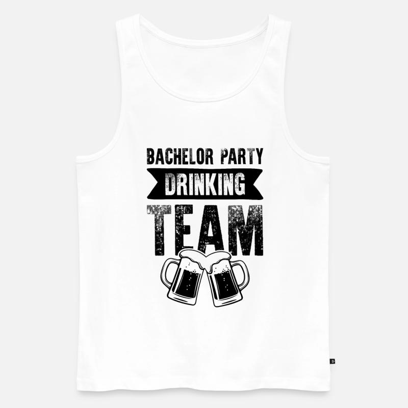 Bachelor Party Drinking Team - Männer Premium Bio Tank Top - Weiß