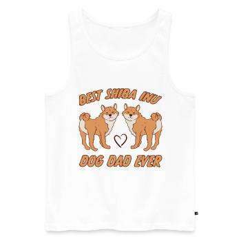 Shiba Inu Dad Dog Fun Saying Shiba Inu Gift - Men's Premium Organic Tank Top - white - Front - Michal (187cm)
