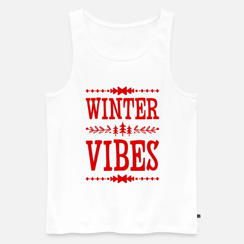 Winter Vibes - Männer Premium Bio Tank Top - Weiß