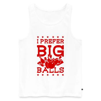Big Balls Bowling - Men's Premium Organic Tank Top - white - Front - Michal (187cm)