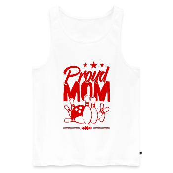 Bowling Mom - Men's Premium Organic Tank Top - white - Front - Michal (187cm)