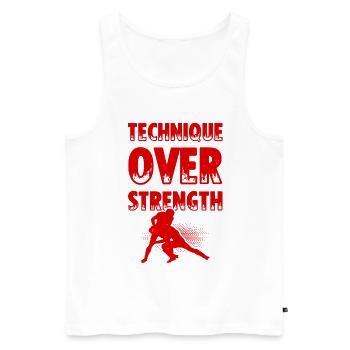 Wrestling wrestling - Men's Premium Organic Tank Top - white - Front - AI Model Male 178 light (178cm)