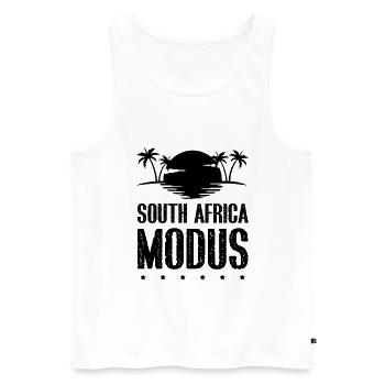 South Africa Modus - Männer Premium Bio Tank Top - Weiß - Vorne - Michal (187cm)