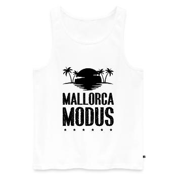 Mallorca Modus - Männer Premium Bio Tank Top - Weiß - Vorne - Michal (187cm)
