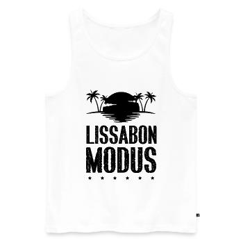 Lissabon Modus - Männer Premium Bio Tank Top - Weiß - Vorne - Michal (187cm)