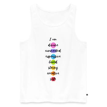 Yoga Meditation Spirituality Chakras Chakra - Men's Premium Organic Tank Top - white - Front - AI Model Male 178 light (178cm)