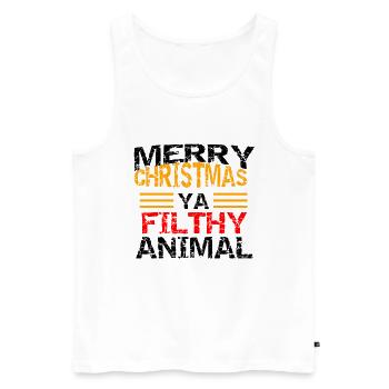 Weihnachten, Weihnachten, Weihnachten, Weihnachten - Männer Premium Bio Tank Top - Weiß - Vorne - Michal (187cm)