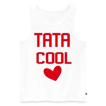 TATA COOL COEUR - Débardeur bio Premium Homme - blanc - Devant - Michal (187cm)
