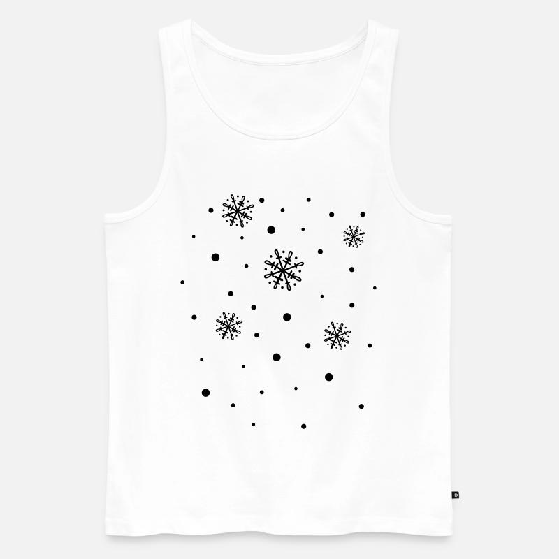 Schneeflocken, Winter, snowflakes - Männer Premium Bio Tank Top - Weiß