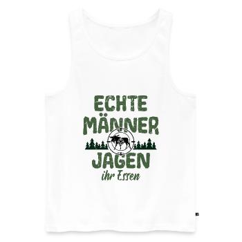 Jäger Jäger Jagd - Männer Premium Bio Tank Top - Weiß - Vorne - Michal (187cm)