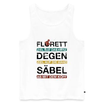 Fechten Fechten - Männer Premium Bio Tank Top - Weiß - Vorne - Michal (187cm)