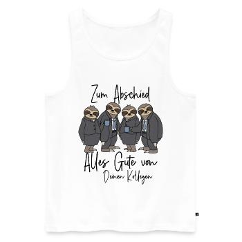 Abschied Kollege neuer Job Alles Gute Jobwechsel - Männer Premium Bio Tank Top - Weiß - Vorne - Michal (187cm)