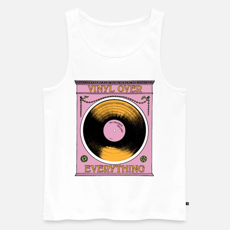 Vinyl Before Everything - Männer Premium Bio Tank Top - Weiß