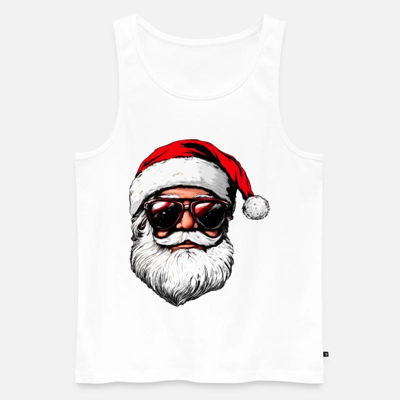 Cooler Weihnachtsmann - Männer Premium Bio Tank Top - Weiß