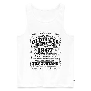Oldtimer 1967 Jahrgang Retro Geburtstagsgeschenk - Männer Premium Bio Tank Top - Weiß - Vorne - Michal (187cm)