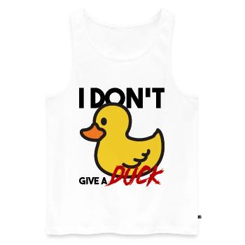 Ente Quietscheente Don't Give A Duck Rebell Lustig - Männer Premium Bio Tank Top - Weiß - Vorne - AI Model Male 178 light (178cm)